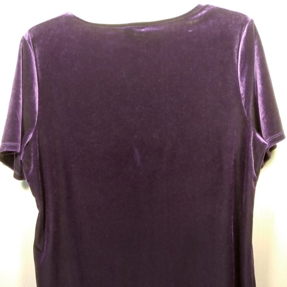 Jaclyn Smith Purple Velveteen  Blouse - Picture 7 of 12